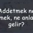 Addetmek Nedir? Addetmek Ne Demek? Addetmek Nasıl Yazılır?