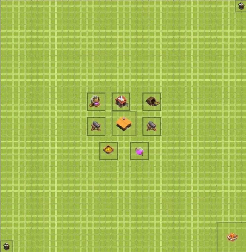 Clash Of Clans 1. Seviye Koy Duzeni