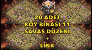 Clash of Clans 11. Seviye Köy Düzeni Gelişmiş Savunma Planları ve Yerleşim Taktikleri
