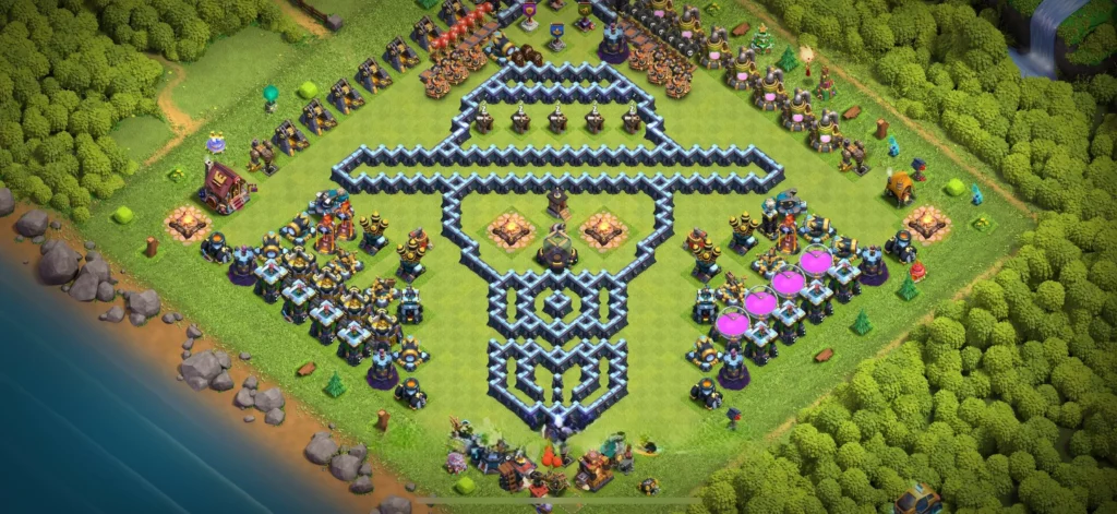 Clash Of Clans 13. Seviye Koy Duzeni Kaynak Korumasi
