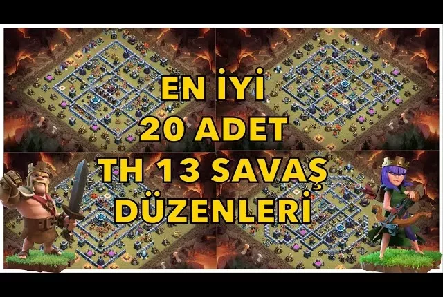 Clash of Clans 13. Seviye Köy Düzeni Saldırılara Karşı Güçlü ve Akıllı Düzenler
