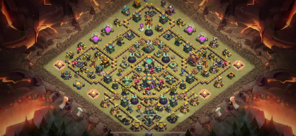 Clash Of Clans 14. Seviye Koy Duzeni Kaynak Korumasi