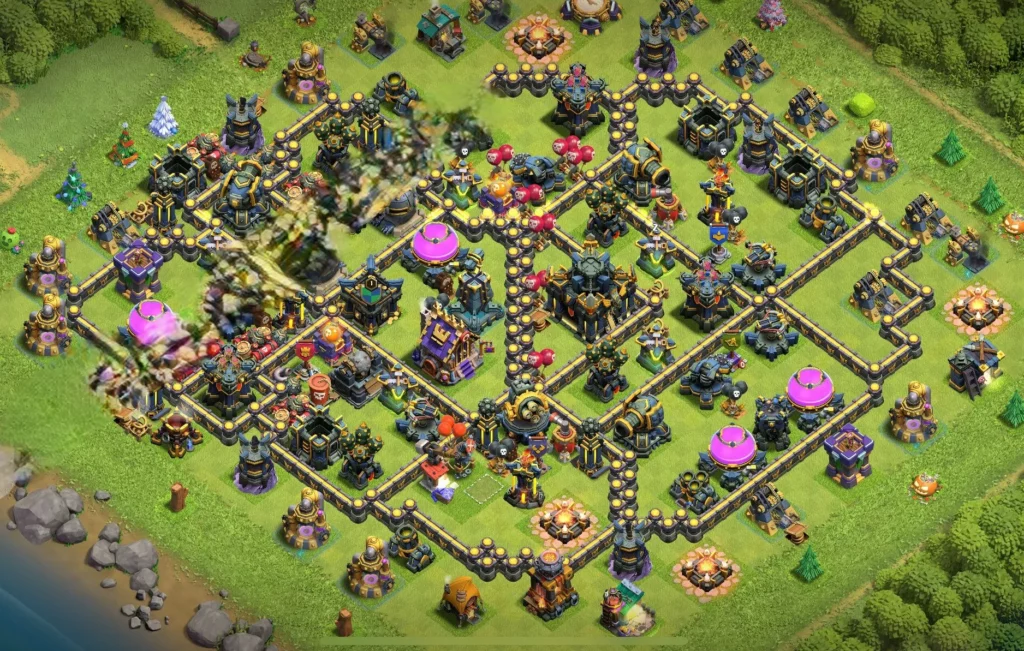 Clash Of Clans 17. Seviye Koy Duzeni Kaynak Korumasi