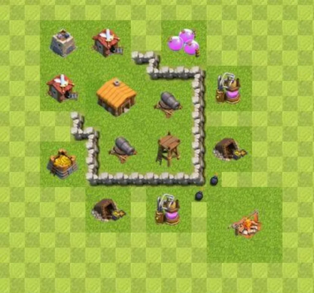 Clash Of Clans 2. Seviye Savunma Duzeni