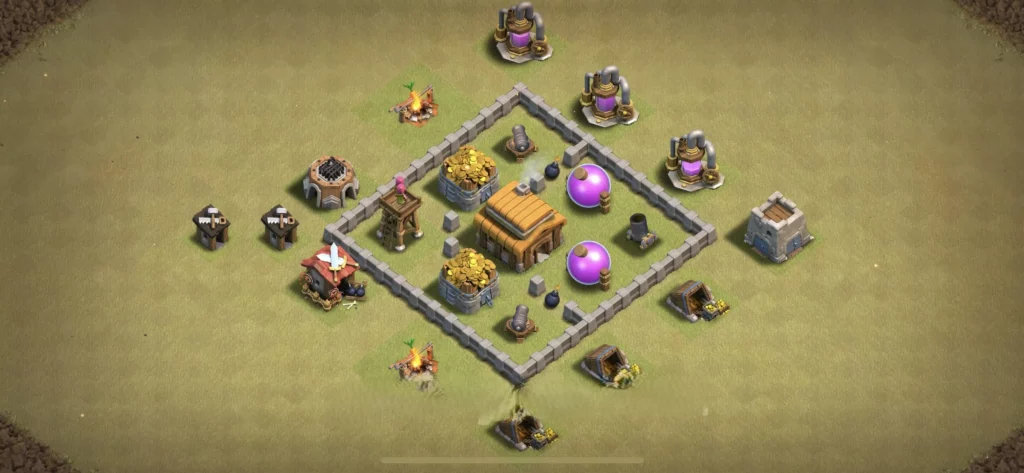 Clash Of Clans 3. Seviye Koy Duzeni