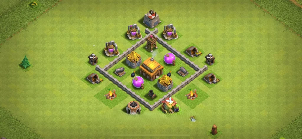 Clash Of Clans 3. Seviye Koy Duzeni Anti Ejder