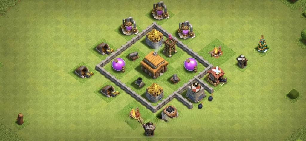 Clash Of Clans 3. Seviye Koy Duzeni Anti Her Sey