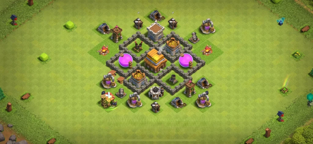 Clash Of Clans 4. Seviye Koy Duzeni 2025