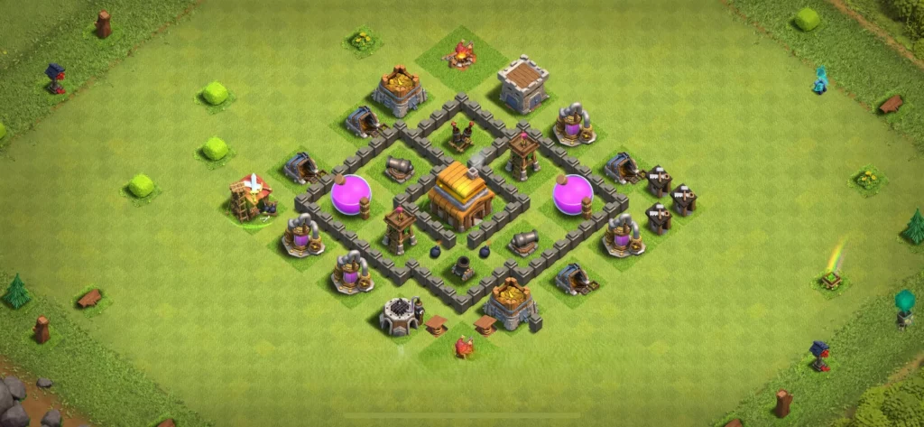 Clash Of Clans 4. Seviye Koy Duzeni 2025 Guncel