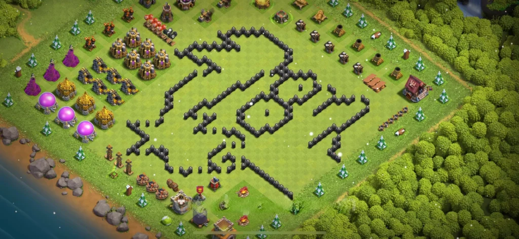 Clash Of Clans 8. Seviye Koy Duzeni Trol Duzen 2025