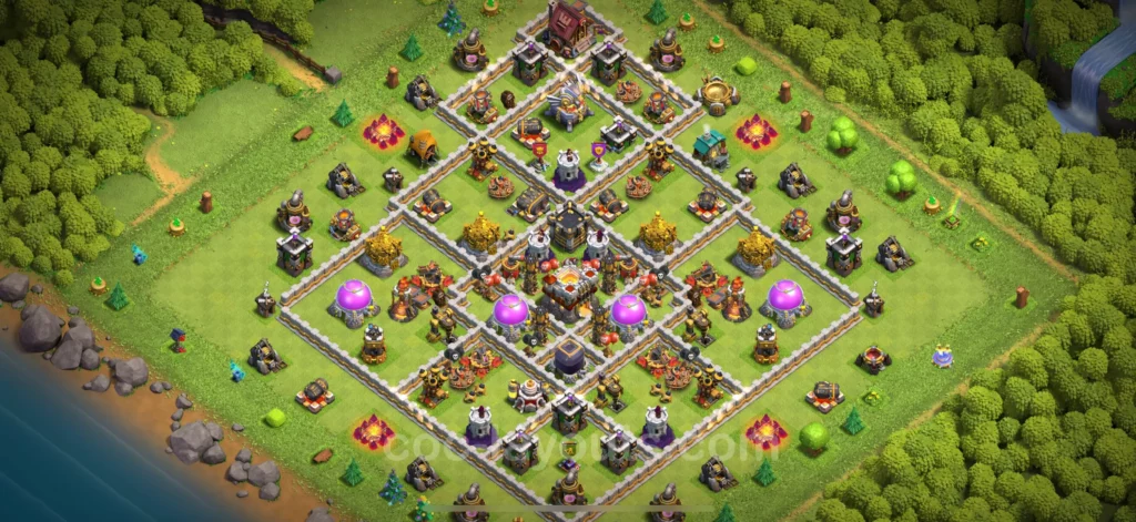 Clash Of Clans Belediye 11 Koy Duzeni Kaynak Korumasi