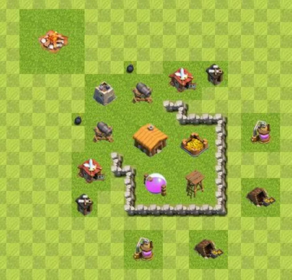 Clash Of Clans Belediye 2 Savunma Duzeni