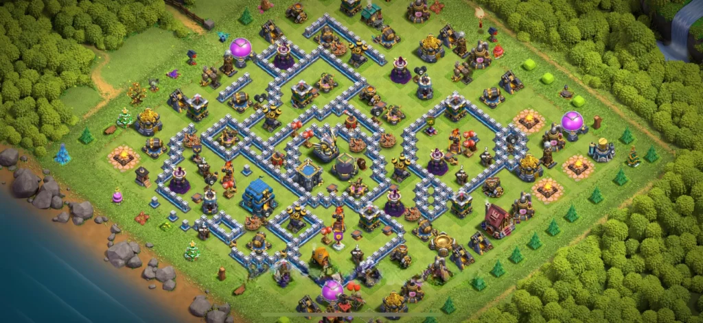 Clash Of Clans 12. Seviye Koy Duzeni Kaynak Korumasi
