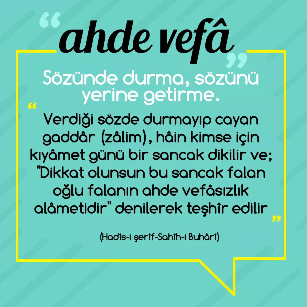 Ahde Vefa Ne Demek Din