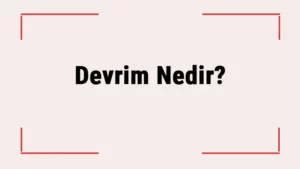 Devrim Ne Demek? Devrim Nedir ve Neyi Savunur? Devrim Yapmak Ne Demek?